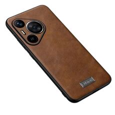 Per Huawei Pura 70 Pro / 70 Pro+ SULADA Custodia antiurto in TPU + pelle fatta a mano (marrone)