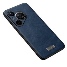 Per Huawei Pura 70 Pro / 70 Pro+ SULADA TPU antiurto + custodia per telefono in pelle fatta a mano (blu)