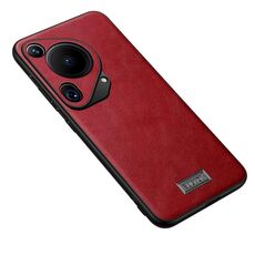 Per Huawei Pura 70 Ultra SULADA TPU antiurto + custodia per telefono in pelle fatta a mano (rosso)