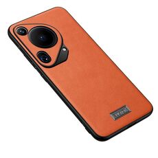 Per Huawei Pura 70 Ultra SULADA TPU antiurto + custodia per telefono in pelle fatta a mano (arancione)