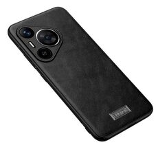 Per Huawei Pura 70 SULADA TPU antiurto + custodia per telefono in pelle fatta a mano (nera)