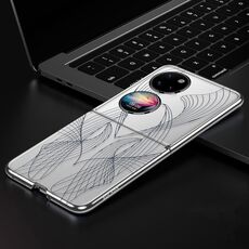 Per Huawei P50 Pocket SULADA Custodia per PC con trama elettrolitica per incisione laser (bianca)