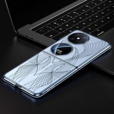 Custodia per PC con texture per incisione laser elettrolitica SULADA per Huawei Pocket 2 (blu)