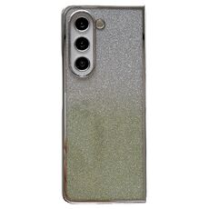 Per Samsung Galaxy Z Fold6 Cornice galvanica + Custodia per telefono a copertura totale in carta glitterata (verde)