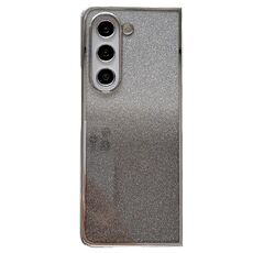Per Samsung Galaxy Z Fold6 Cornice galvanica + Custodia per telefono a copertura totale in carta glitterata (Nero)