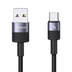 Cavo dati USAMS SJ718 3A da USB a USB-C/Type-C in lega di alluminio, lunghezza: 1,2 m (appannamento)