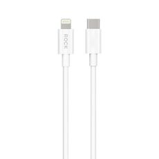 Cavo dati di ricarica rapida USB-C/Type-C da 1 m serie ROCK P8 Prime, interfaccia: PD27W 8 pin (bianco)