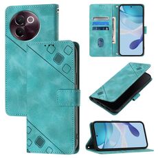 Custodia per telefono in pelle goffrata Global Skin Feel per vivo V30e 5G (verde)