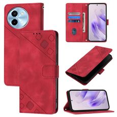 Custodia per cellulare in pelle goffrata per vivo Y38 5G (rossa)