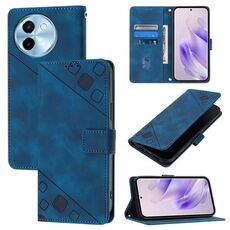 Custodia per telefono in pelle goffrata per vivo Y38 5G (blu)