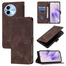 Custodia per cellulare in pelle goffrata per vivo Y38 5G (marrone)