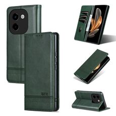 Per vivo Y200 5G AZNS Custodia per telefono in pelle di vitello con texture magnetica (verde scuro)