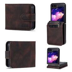 Per Samsung Galaxy Z Flip6 5G AZNS Dream II Custodia per telefono PU+TPU orizzontale con chiusura a scatto in PU (caffè)