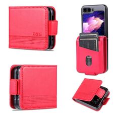 Per Samsung Galaxy Z Flip6 5G AZNS Custodia magnetica in pelle di vitello con vibrazione (Rosso)
