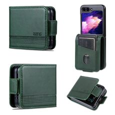 Per Samsung Galaxy Z Flip6 5G AZNS custodia magnetica in pelle di vitello con vibrazione (verde scuro)