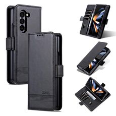 Per Samsung Galaxy Z Fold6 5G AZNS custodia magnetica in pelle di vitello con vibrazione (nera)