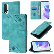 Custodia per telefono in pelle goffrata per Honor 20/20 Pro / 20s (verde)