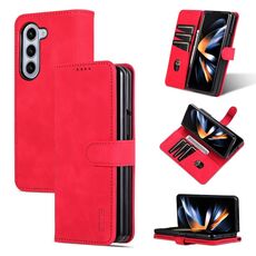 Per Samsung Galaxy Z Fold6 5G AZNS Custodia per cellulare in pelle con texture di vitello (rossa)