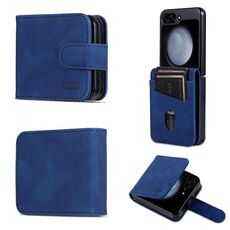 Per Samsung Galaxy Z Flip6 5G AZNS Custodia per cellulare in pelle con texture di vitello (blu)