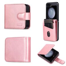 Per Samsung Galaxy Z Flip6 5G AZNS Custodia per cellulare in pelle con texture di vitello (oro rosa)