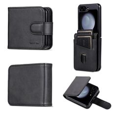 Per Samsung Galaxy Z Flip6 5G AZNS Custodia per cellulare in pelle con texture di vitello (nero)