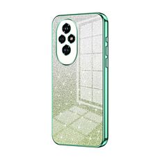 Custodia per telefono elettrolitico in polvere glitter sfumata per Honor 200 (verde)