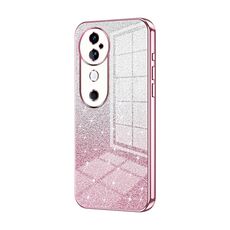 Custodia per telefono elettrolitico in polvere glitter sfumata per vivo S19 (rosa)