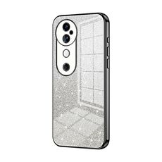 Custodia per telefono elettrolitico in polvere glitterata sfumata per vivo S19 (nera)