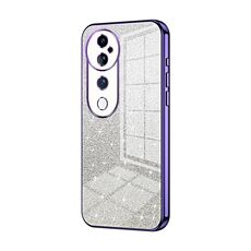 Custodia per telefono elettrolitico in polvere glitter sfumata per vivo S19 Pro (viola)
