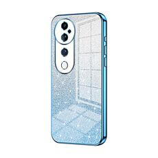Custodia per telefono elettrolitico in polvere glitter sfumata per vivo S19 Pro (blu)