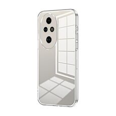 Per Honor 200 Pro Custodia per telefono con foro sottile con placcatura trasparente (trasparente)