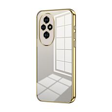 Per Honor 200 Custodia per telefono con foro fine con placcatura trasparente (oro)