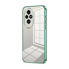 Per Honor 200 Custodia per telefono con foro sottile con placcatura trasparente (verde)