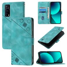 Custodia per cellulare in pelle goffrata per vivo Y72 5G / iQOO Z3 / Y52 5G (verde)