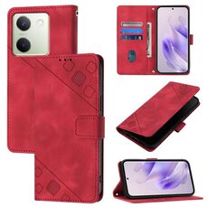 Per vivo Y100 5G Custodia per telefono in pelle goffrata Global Skin Feel (rosso)