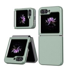 Custodia per telefono antiurto in TPU + PC con motivo a scacchi per Samsung Galaxy Z Flip6 5G (verde menta)