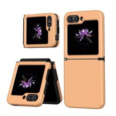 Per Samsung Galaxy Z Flip6 5G Custodia per telefono antiurto in TPU+PC con sensazione di pelle piatta (pesca pastello)