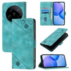 Per Xiaomi 14 Custodia per telefono in pelle goffrata Ultra Skin Feel (verde)