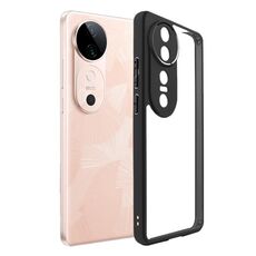 Per vivo S19 TPU satinato + custodia per telefono PC trasparente (nera)
