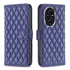 Per Honor 200 Diamond Lattice Portafoglio Flip Custodia in pelle per telefono (Blu)