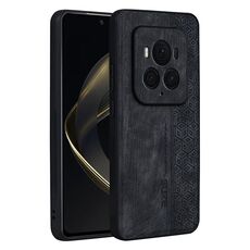 Custodia per telefono con sensazione di pelle in rilievo AZNS 3D per Honor Magic6 Ultimate (nera)