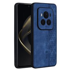 Custodia per telefono con sensazione di pelle in rilievo AZNS 3D per Honor Magic6 Ultimate (blu zaffiro)
