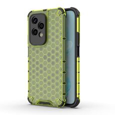 Per Honor 200 Lite Custodia protettiva antiurto a nido d'ape per PC + TPU per telefono (verde)