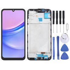 Per Samsung Galaxy A15 4G SM-A155F Schermo LCD OLED da 6,36 pollici per digitalizzatore assemblaggio completo con cornice