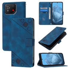 Custodia per telefono in pelle goffrata Skin Feel per Asus ROG Phone 8 (blu)
