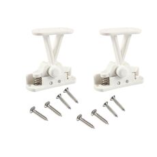 Fermaporta in nylon per camper, 2 pezzi/set con molla (bianco)