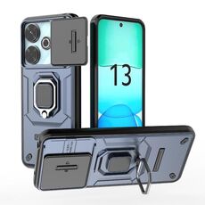 Per Xiaomi Redmi 13 4G Global Sliding Camshield TPU + Custodia per telefono antiurto per PC con supporto (blu)