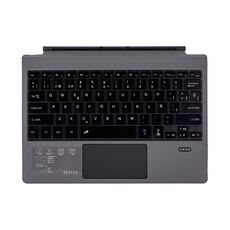 1089DC-ES Tastiera magnetica Bluetooth 3.0 retroilluminata spagnola per Microsoft Surface Pro 7/6/2017/4/3 (grigio)