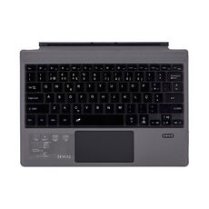 1089DC-PT Tastiera portoghese magnetica retroilluminata Bluetooth 3.0 per Microsoft Surface Pro 7/6/2017/4/3 (grigio)