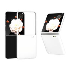 Custodia per telefono a copertura totale con sensazione di pelle smerigliata per PC Honor Magic V Flip 3 in 1 (bianca)